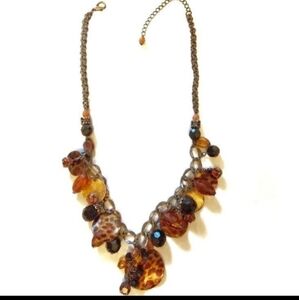Earthy Boho Hippie Leopard Charm Necklace